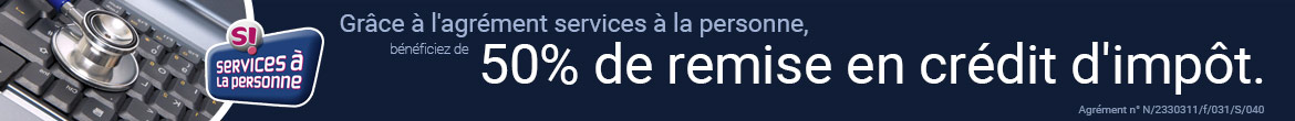 50% de remise en crédit d'impôt grâce au Service à la Personne